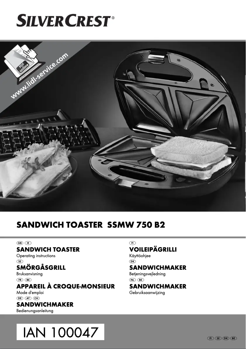 Page 1 of the manual User Manual SilverCrest SSWM 700 B1