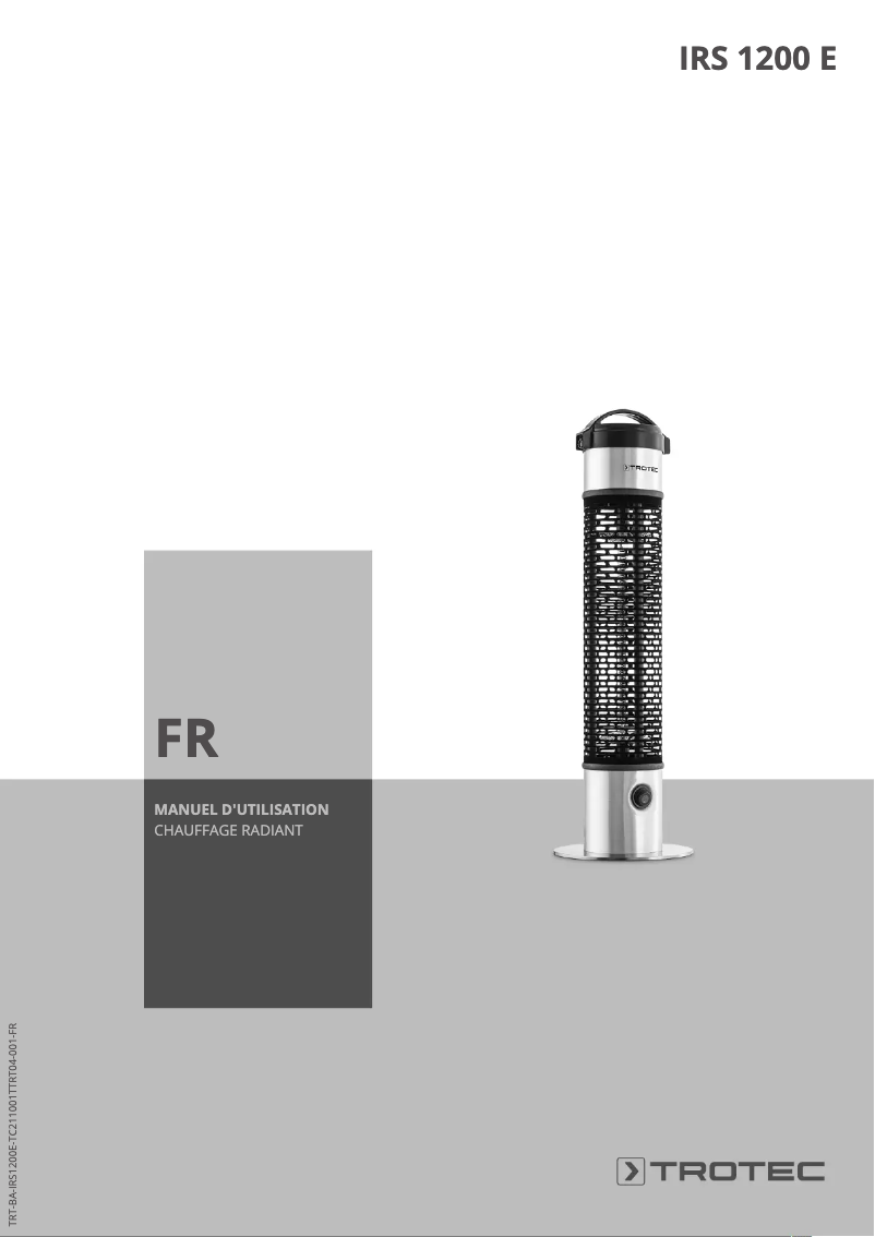 Imagen de la primera página del manual del dispositivo IRS 1200 E