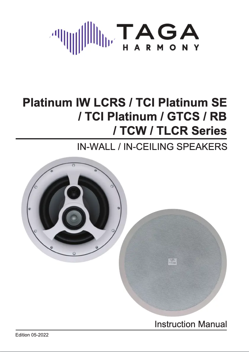 Página 1 del manual Manual de usuario Taga Harmony TCW-900