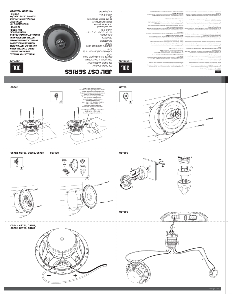 Page n°1 - Manuel utilisateur JBL CS752
