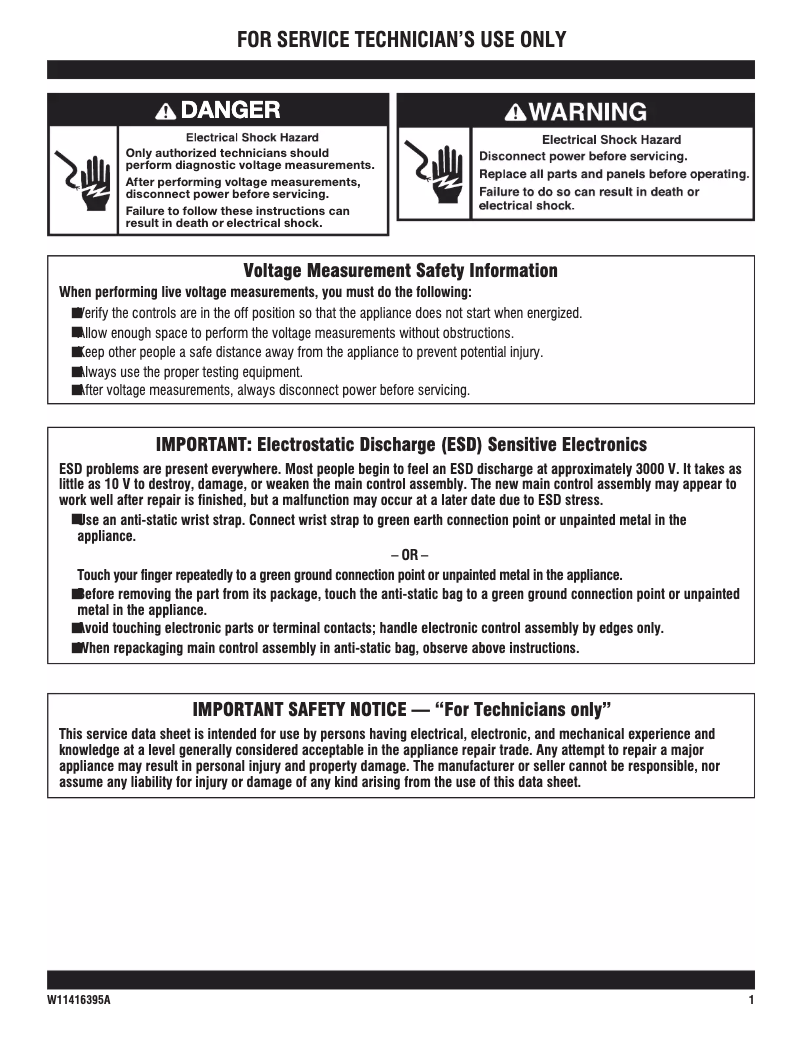 Page n°1 - Manuel utilisateur Maytag MVW6200KW