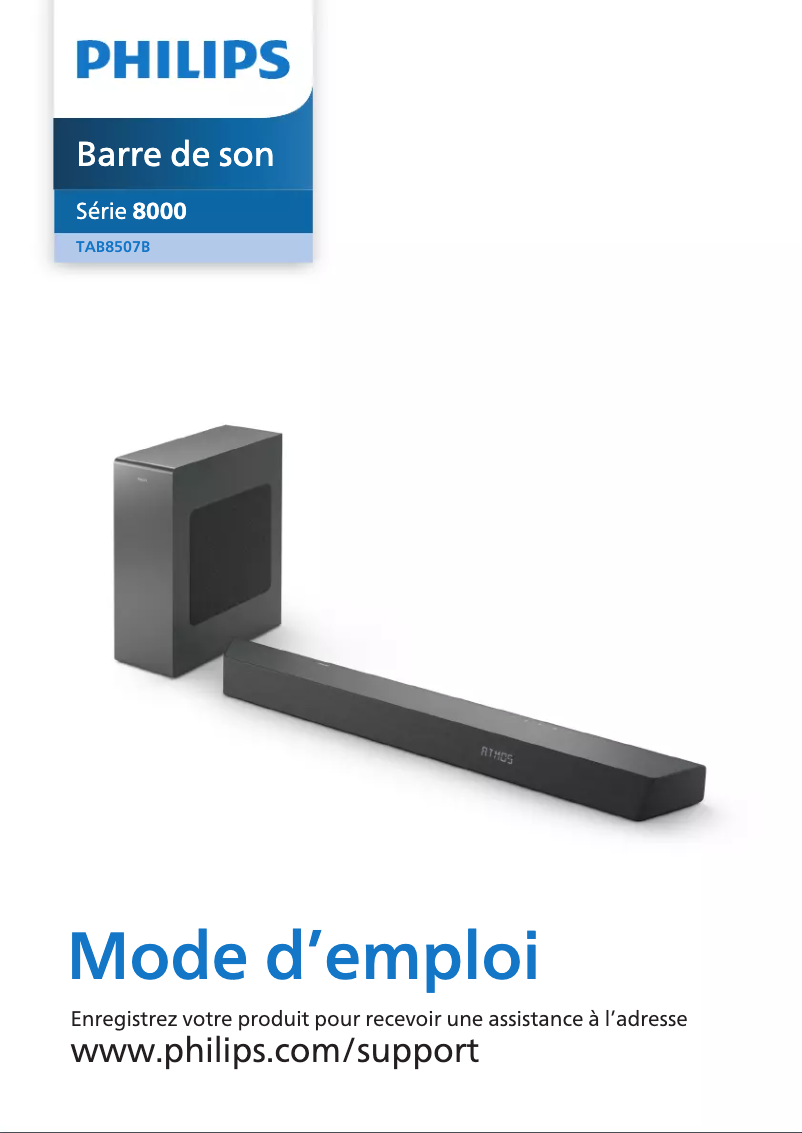 Page 1 de la notice Manuel utilisateur Philips TAB8507B