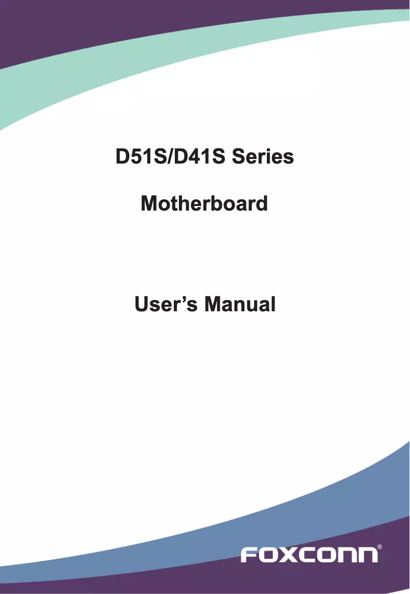 Page n°1 - Manuel utilisateur Foxconn D41S