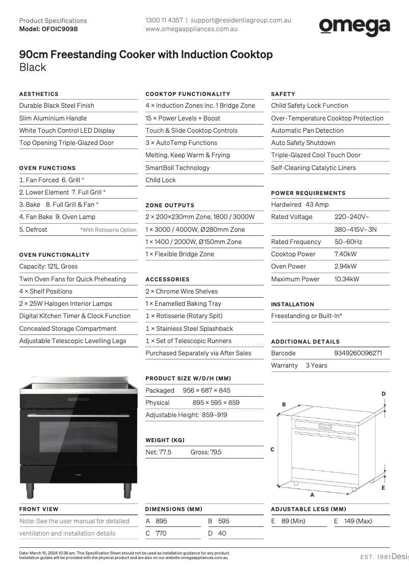 Image de la première page du manuel de l'appareil OFOIC909B