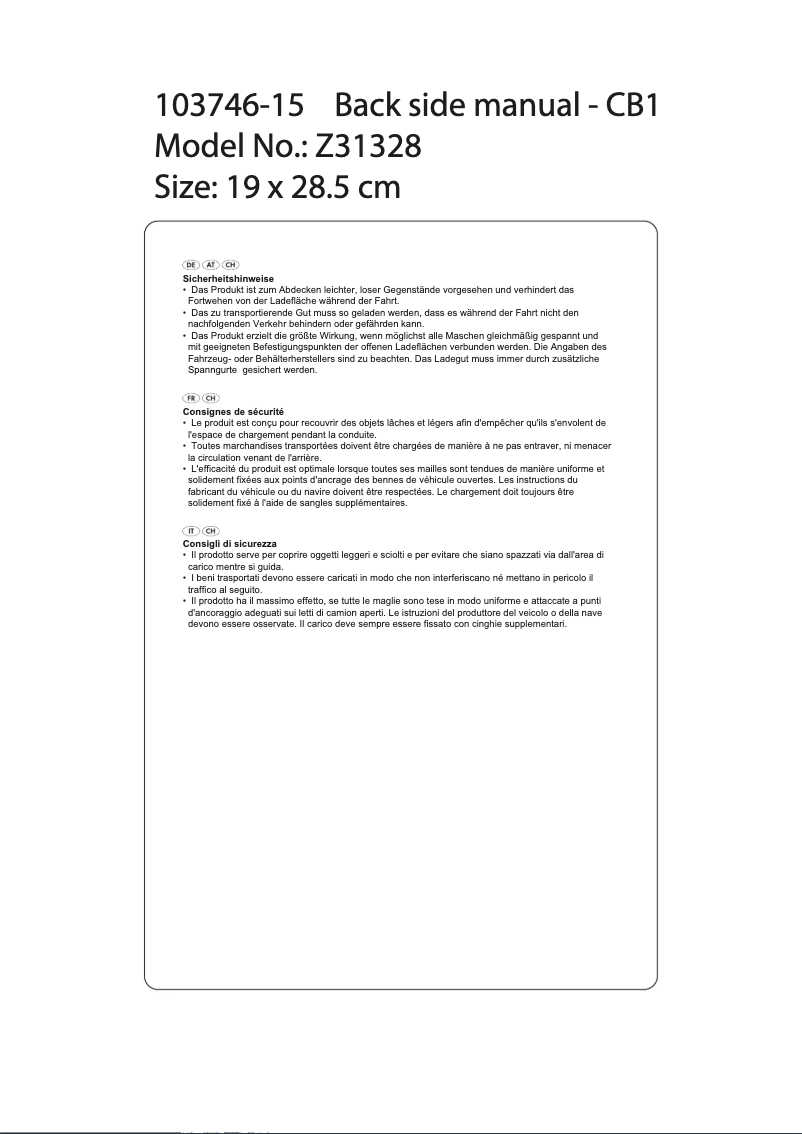 Page n°1 - Manuel utilisateur Ultimate Speed Z31328