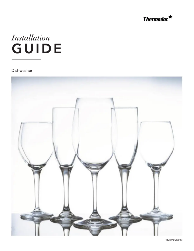 Page 1 of the manual Installation Guide Thermador DWHD660EFM