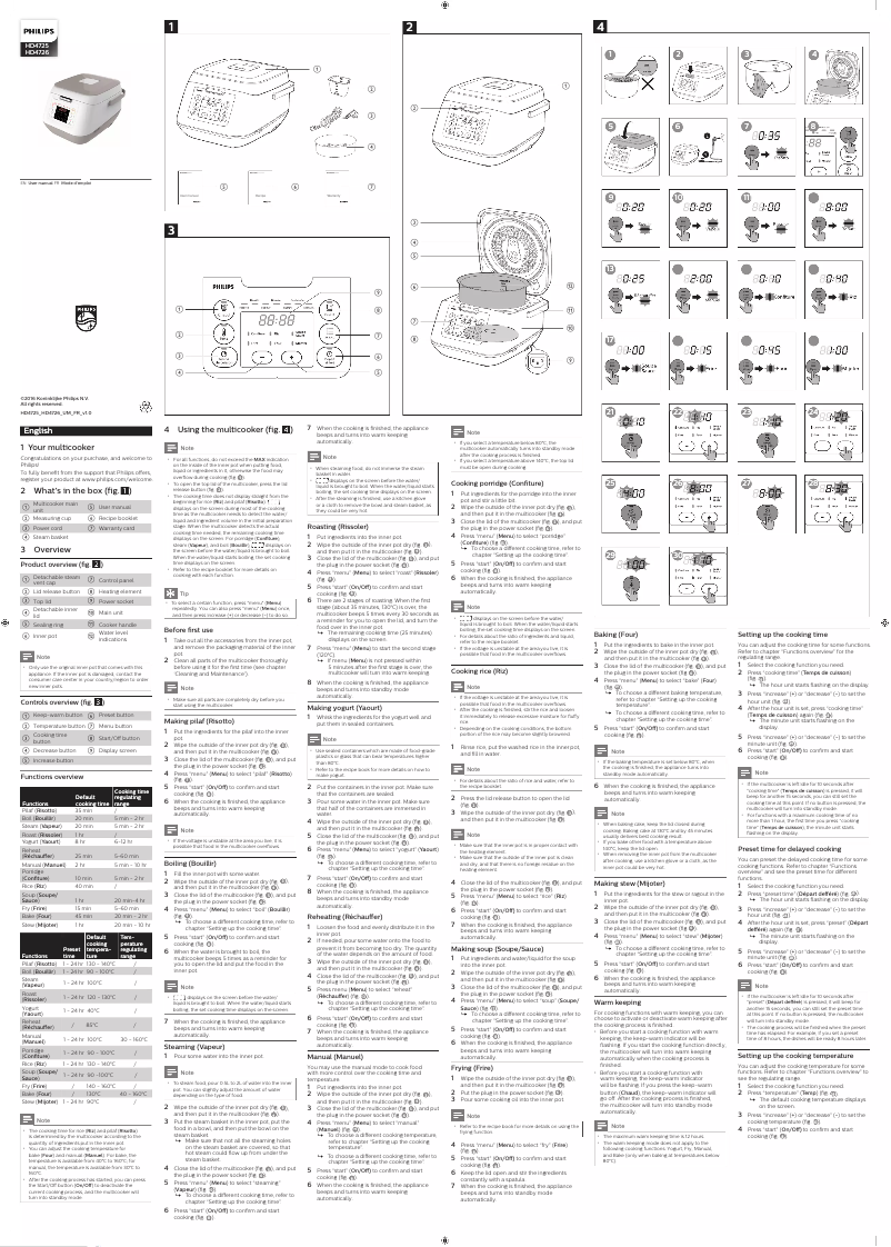 First page image of the manual for Daily Collection HD4726