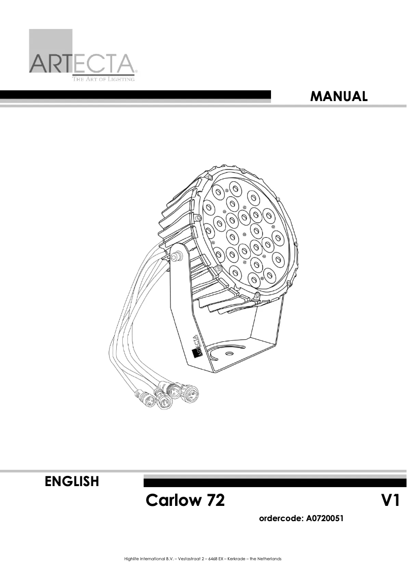 Página 1 del manual Manual de usuario Artecta Carlow 72