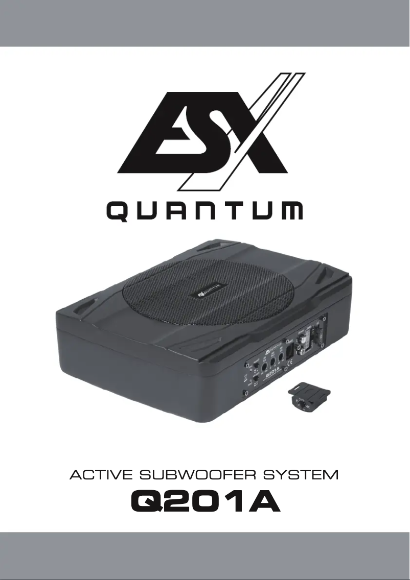 Page n°1 - Manuel utilisateur Audio Design ESX Aktiv Q201A