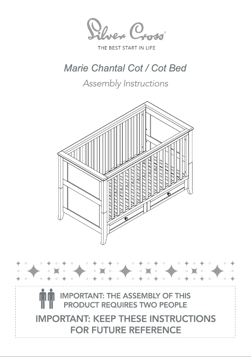 Page 1 de la notice Manuel utilisateur Silver Cross Marie-Chantal Cot Bed