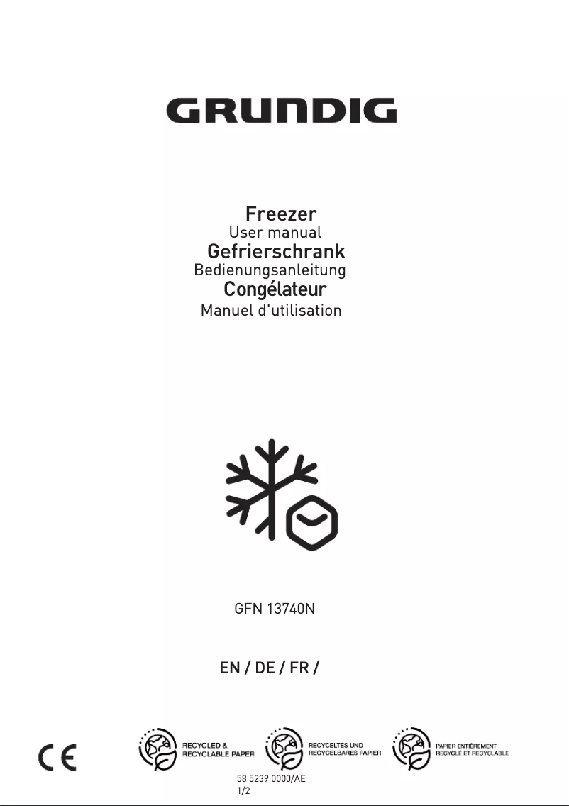 Página 1 del manual Manual de usuario Grundig GFN 13740 N