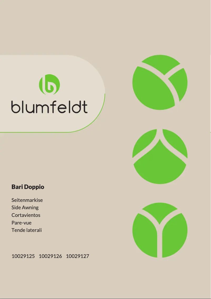 Page n°1 - Manuel utilisateur Blumfeldt Bari Doppio