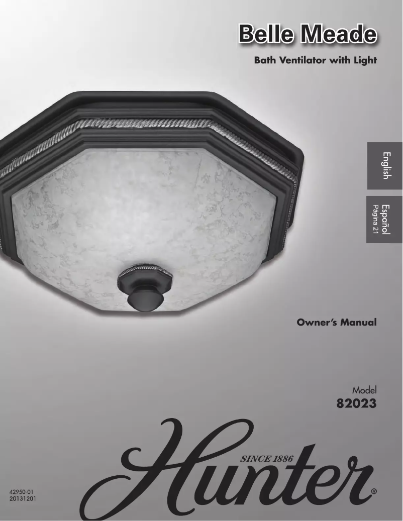 Imagen de la primera página del manual del dispositivo Belle Meade 82023