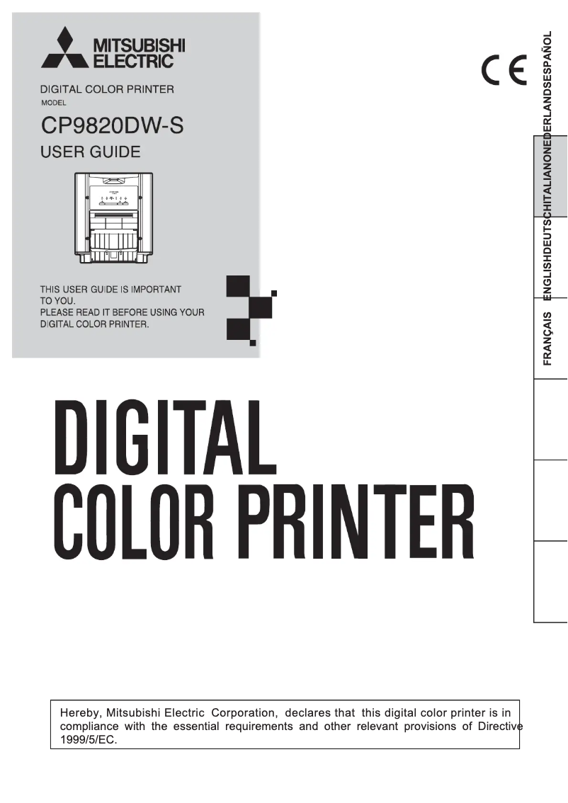 Page n°1 - Manuel utilisateur Mitsubishi CP9820DW-S