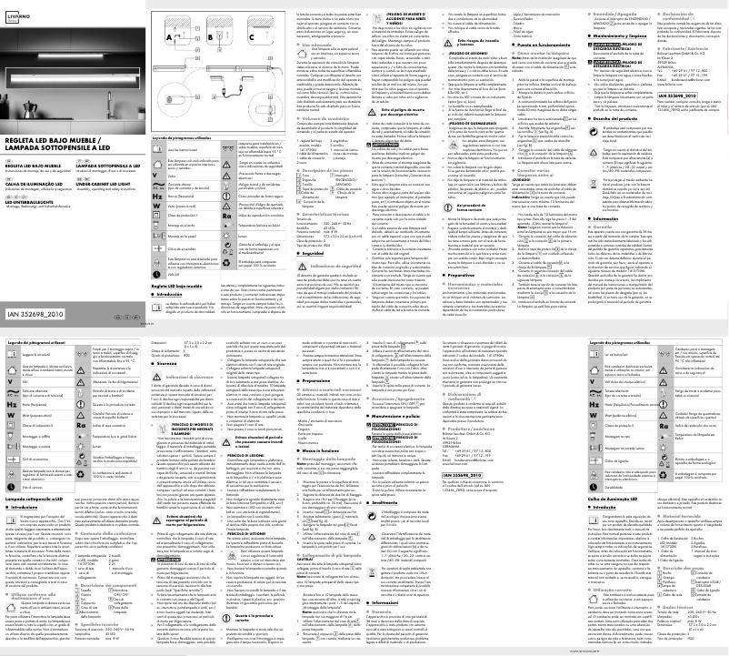 Page 1 de la notice Manuel utilisateur Livarno Lux IAN 352698