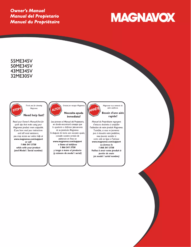 Image de la première page du manuel de l'appareil 32ME305V