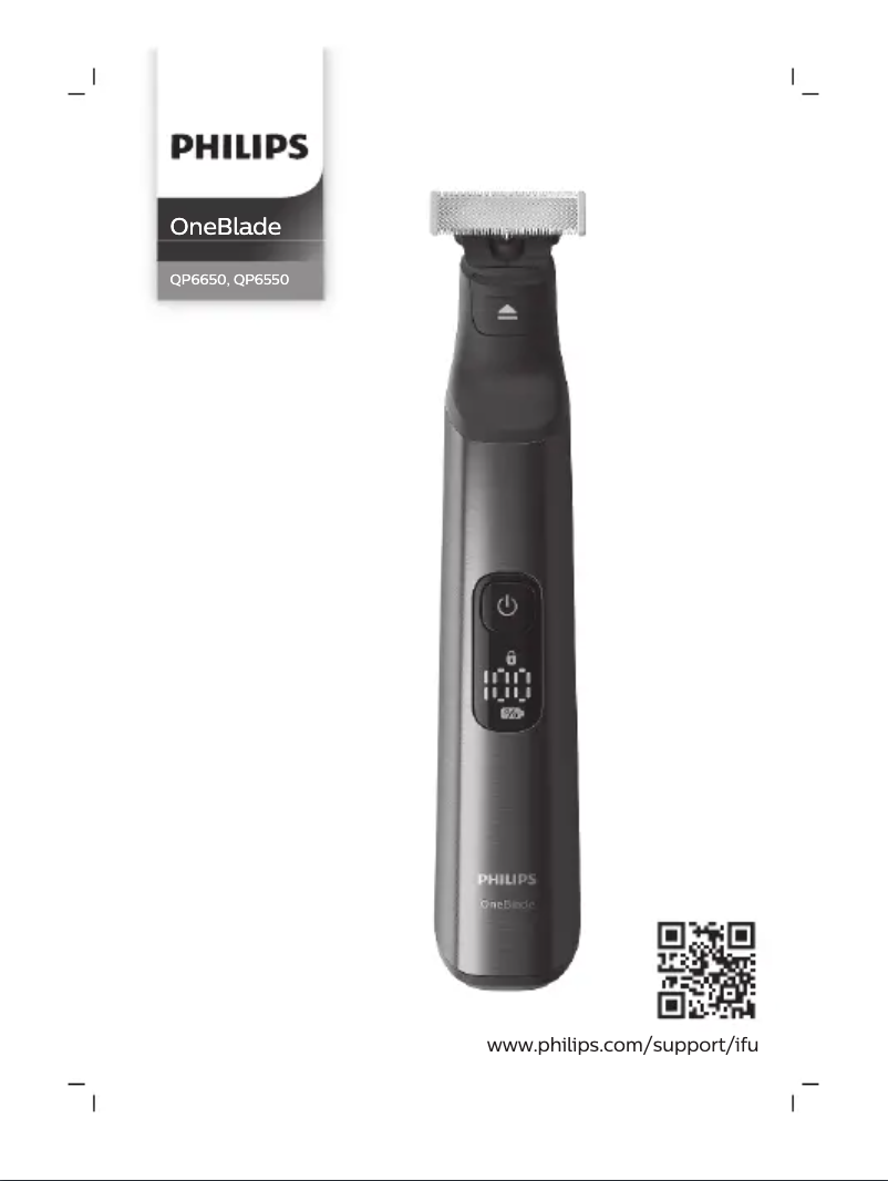 Page n°1 - Manuel utilisateur Philips OneBlade Pro 360 QP6551