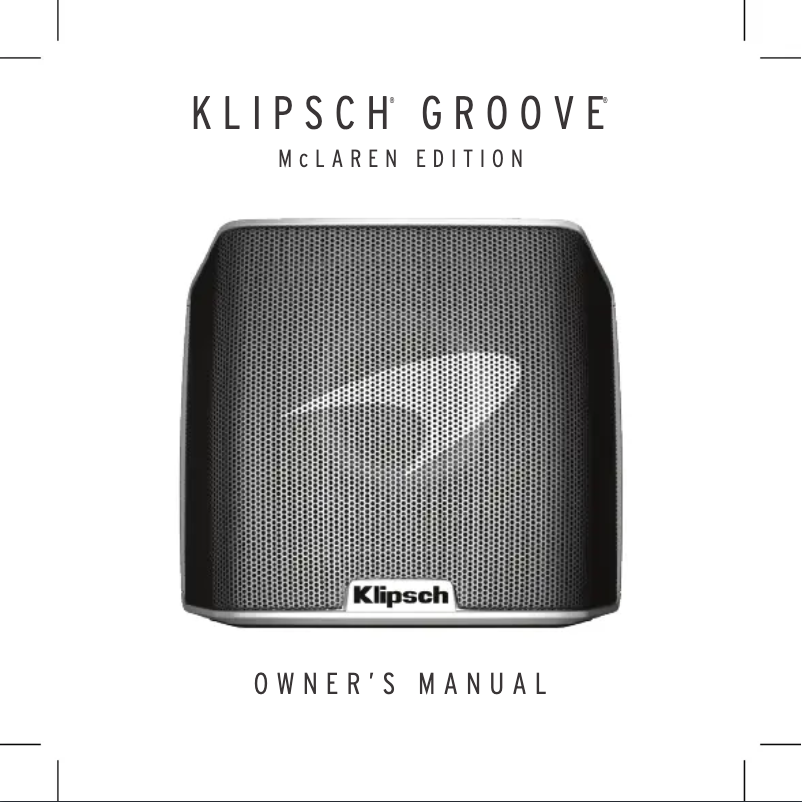 Page n°1 - Manuel utilisateur Klipsch Groove McLaren Edition
