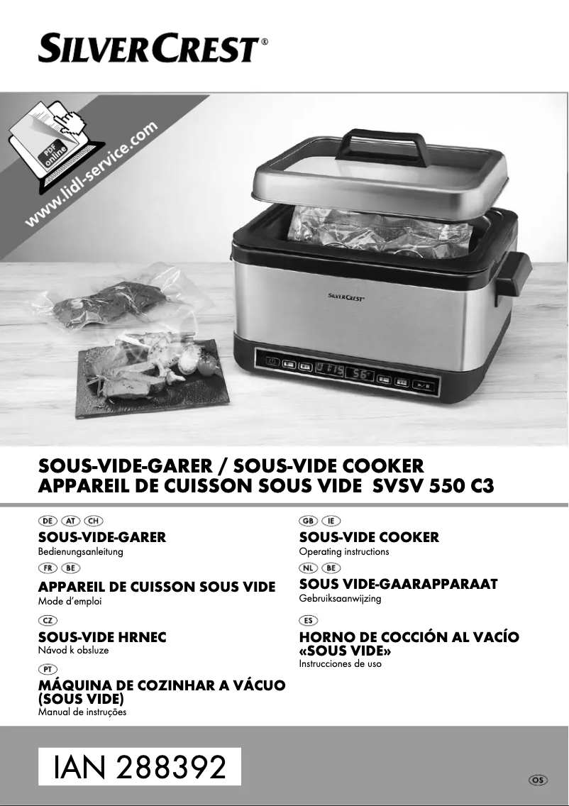 Page n°1 - Manuel utilisateur SilverCrest SVSV 550 C3
