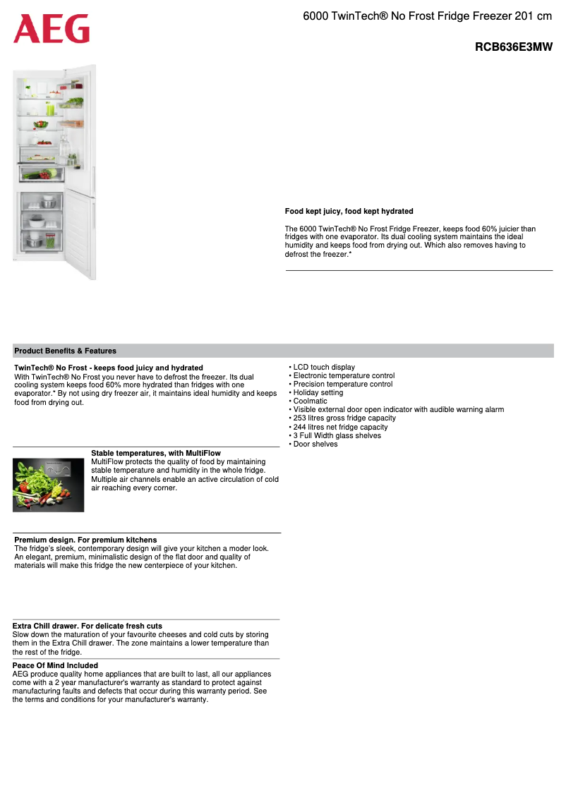 Image de la première page du manuel de l'appareil RCB636E3MW