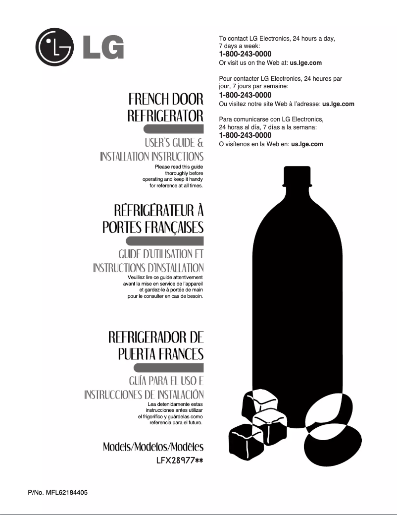 Page 1 de la notice Manuel utilisateur LG LFX28977ST