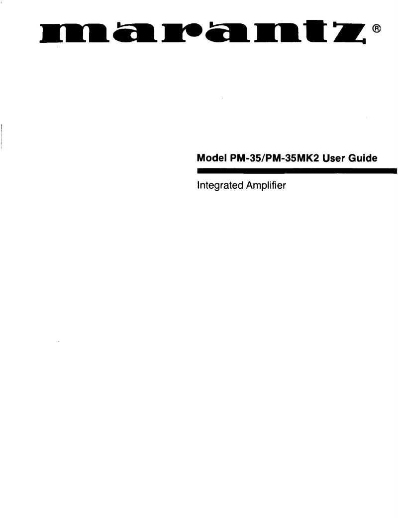 Image de la première page du manuel de l'appareil PM-35