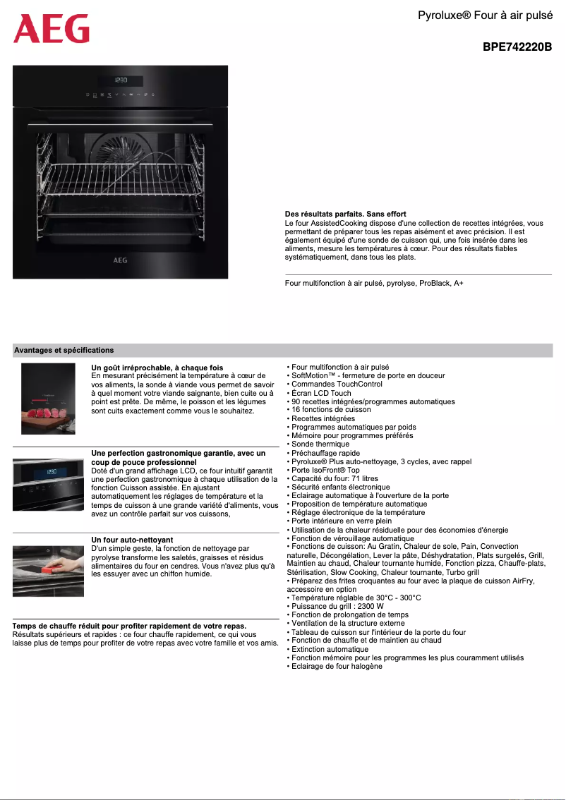 Imagen de la primera página del manual del dispositivo BPE742220B