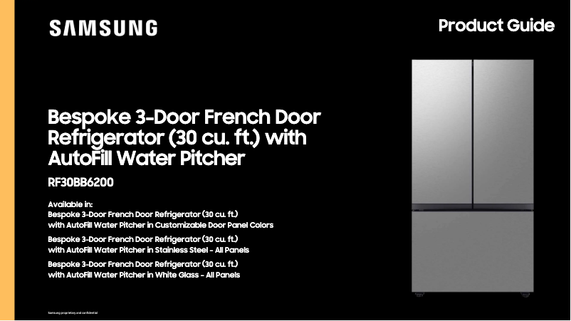 Page 1 de la notice Brochure Samsung RF30BB620012