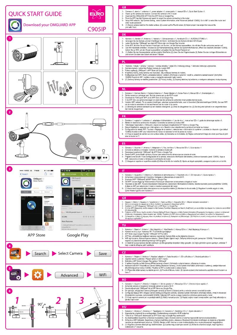 Page 1 de la notice Manuel utilisateur Smartwares C905IP