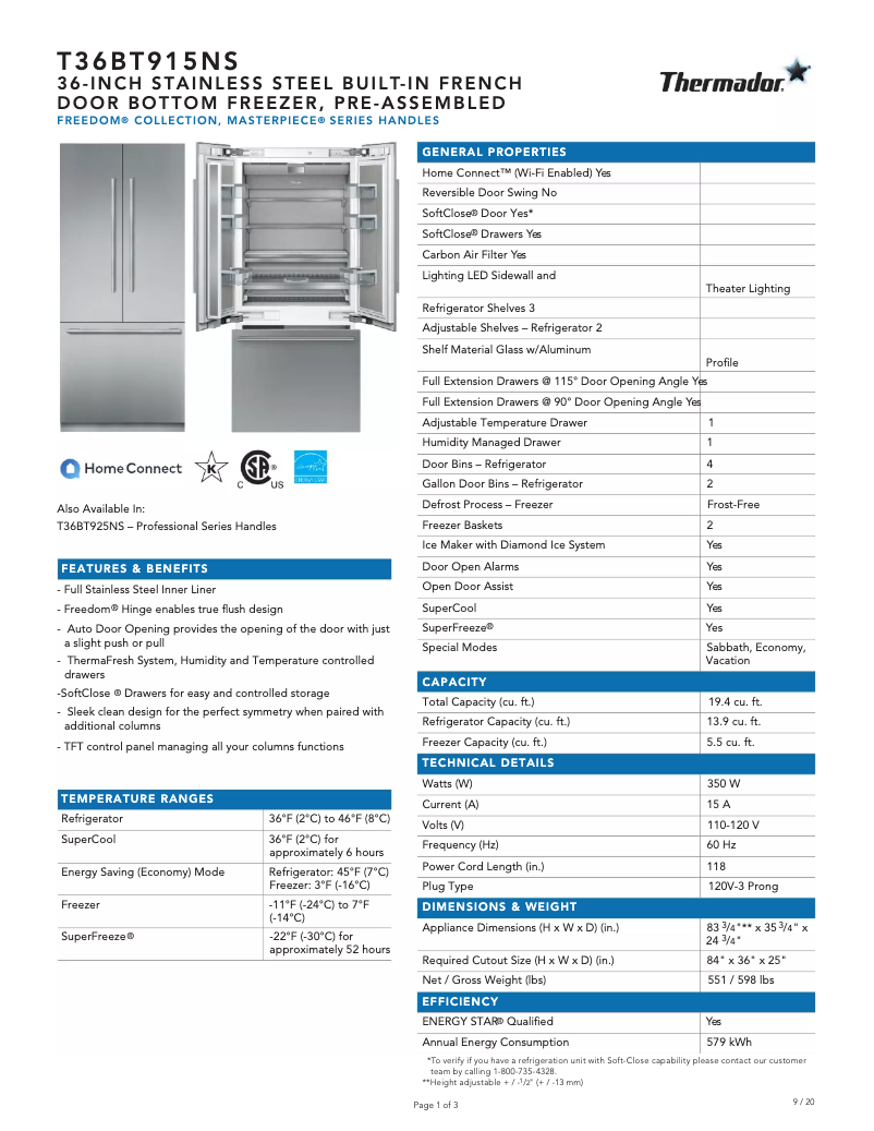 Image de la première page du manuel de l'appareil T36BT915NS