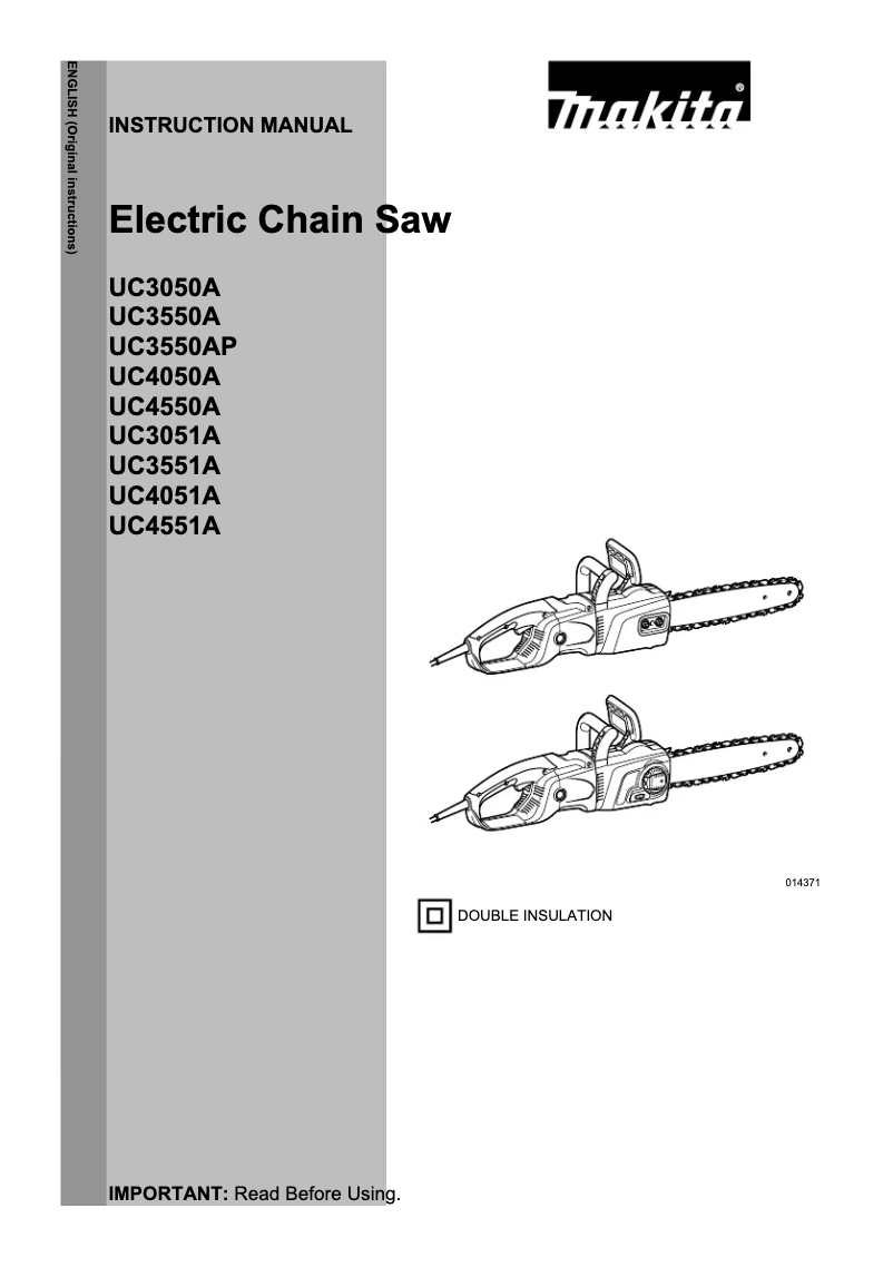 Page n°1 - Manuel utilisateur Makita UC3550AP