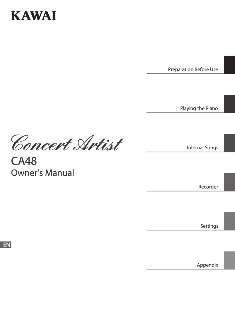 Image de la première page du manuel de l'appareil CA48