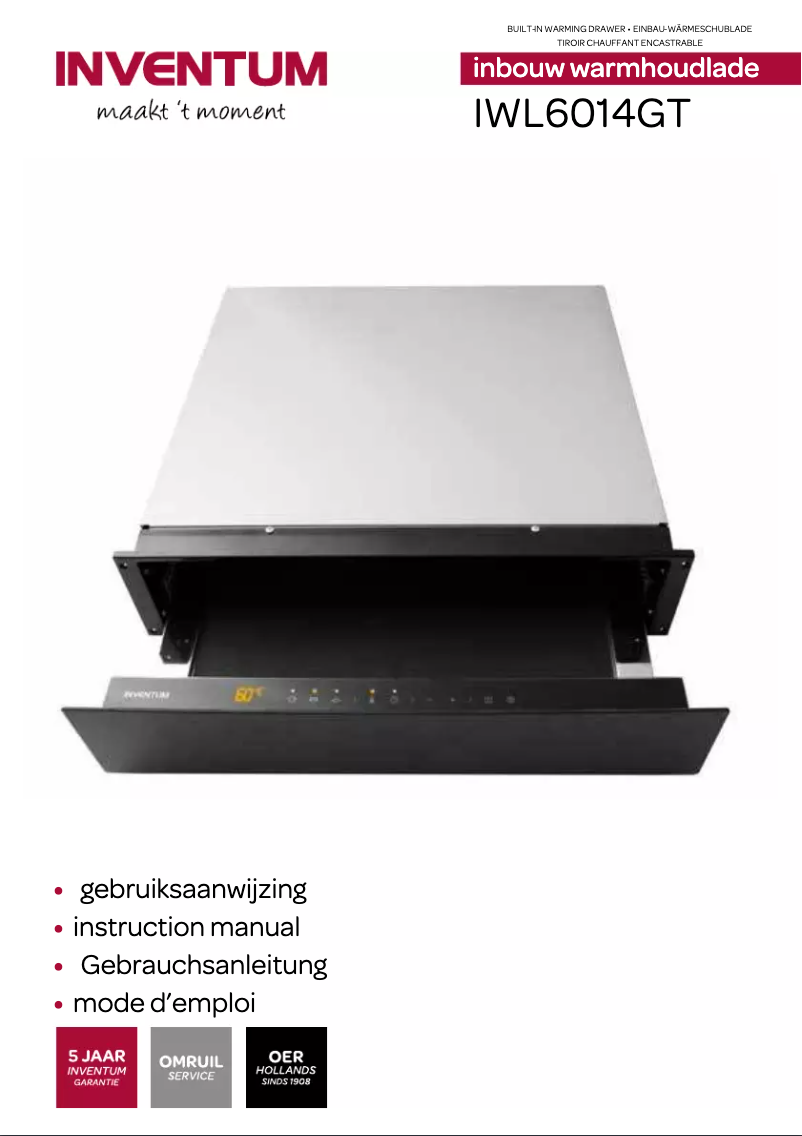 Page 1 de la notice Manuel utilisateur Inventum IWL6014GT