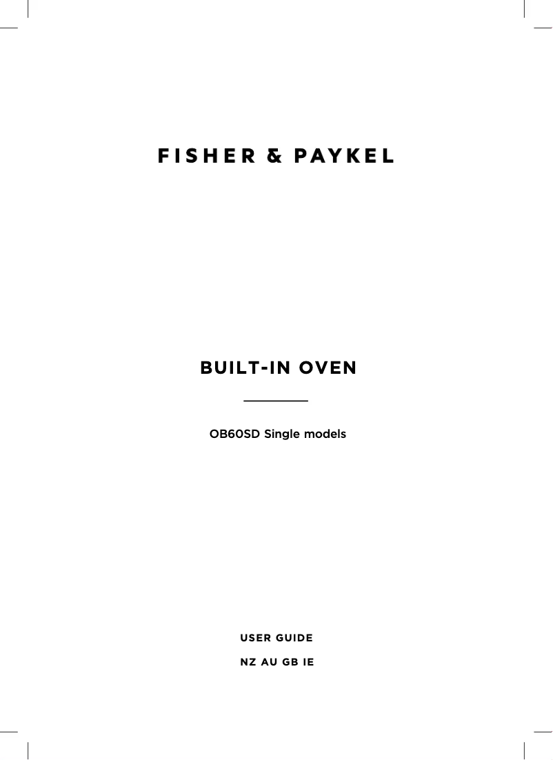 Image de la première page du manuel de l'appareil OB60SD11PB1