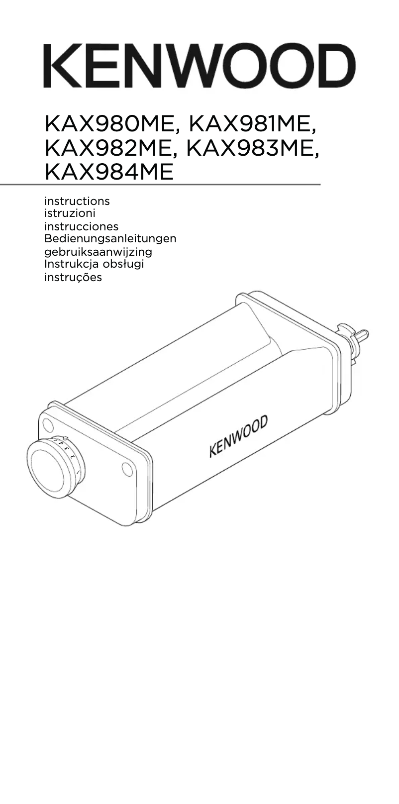 Page n°1 - Manuel utilisateur Kenwood KAX981ME