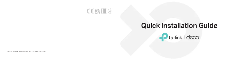 Página 1 del manual Guía de instalación TP-Link Deco M9 Plus