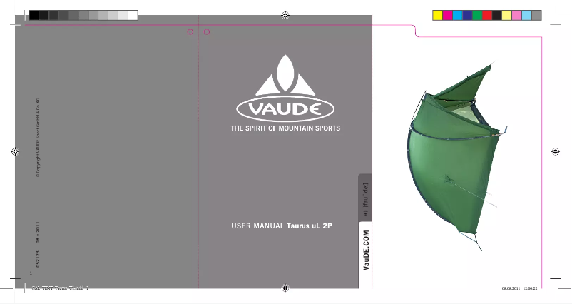 Image de la première page du manuel de l'appareil Taurus UL 2P