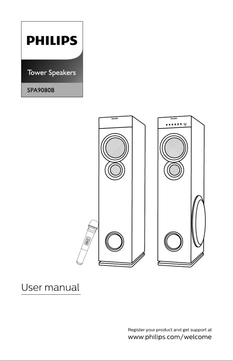 Page n°1 - Manuel utilisateur Philips SPA9080B