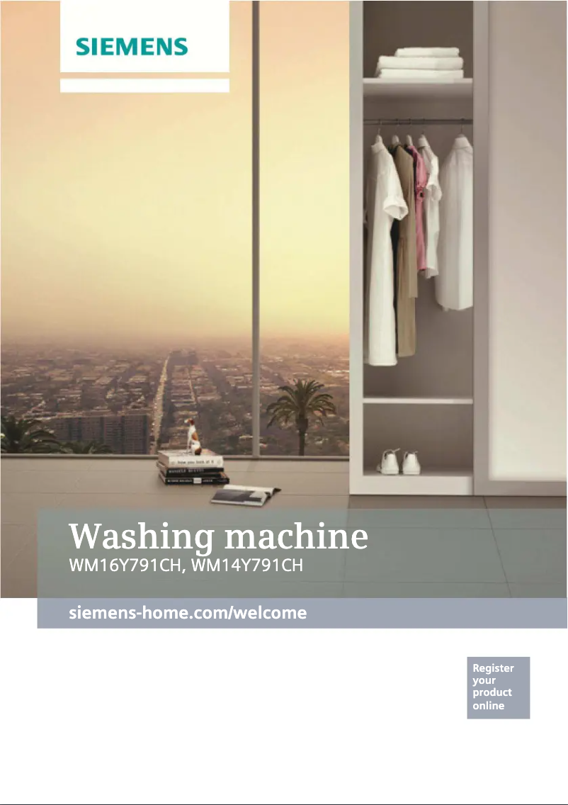 Page 1 de la notice Manuel utilisateur Siemens WM16Y791NL