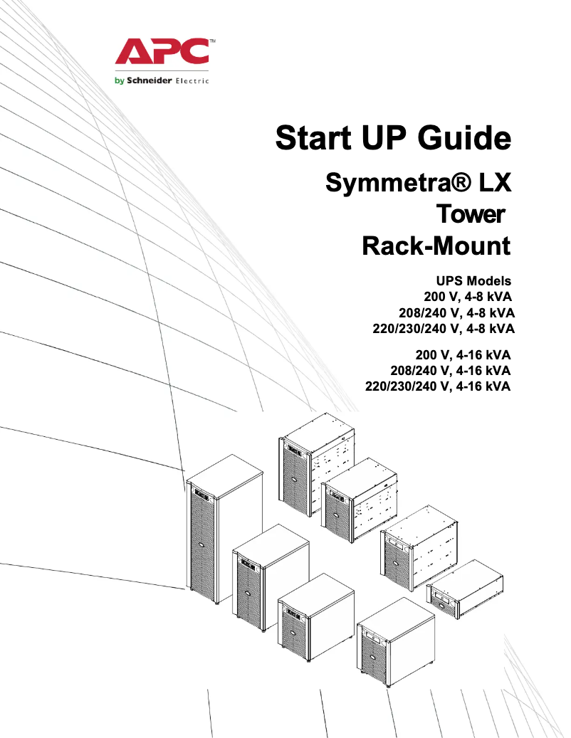 Page n°1 - Manuel utilisateur APC Symmetra LX