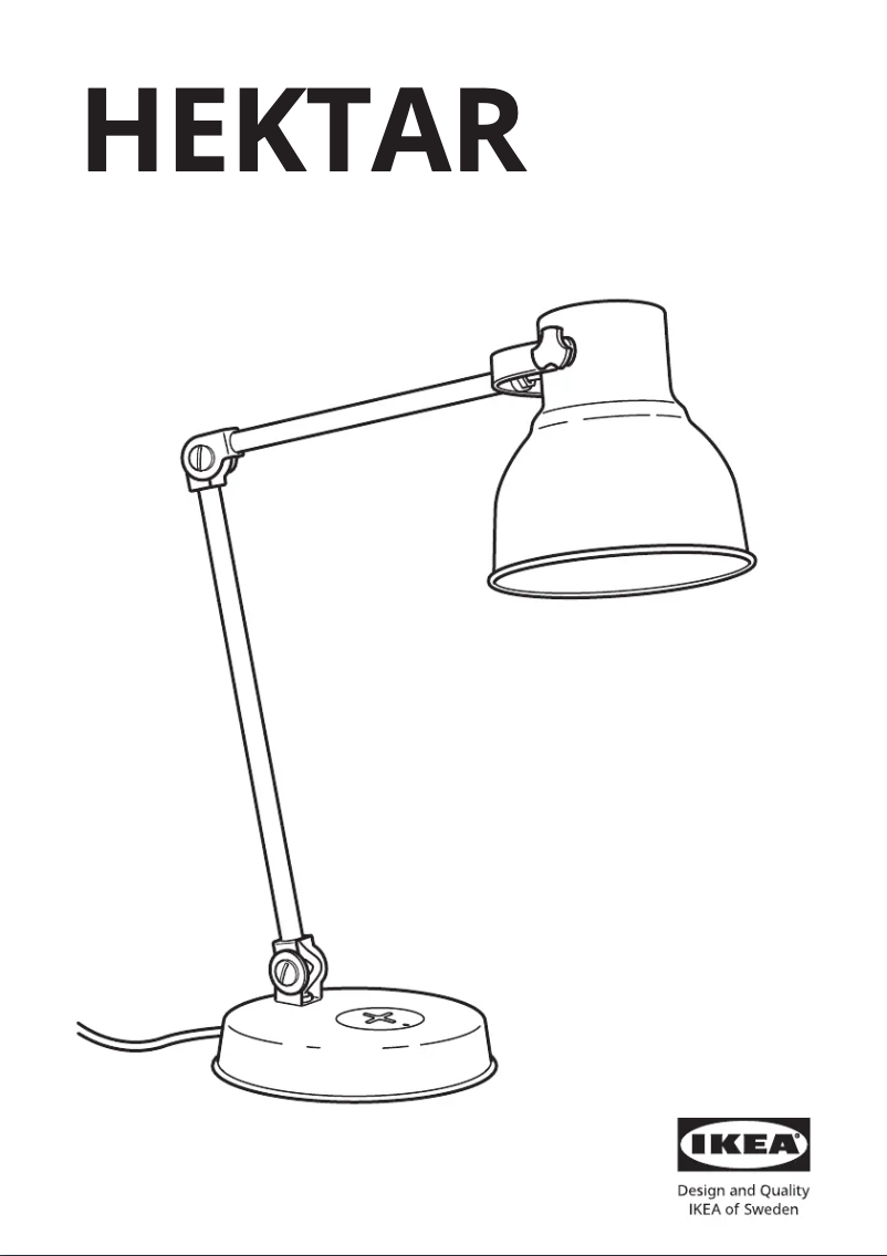 Page 1 de la notice Manuel utilisateur Ikea HEKTAR 905.365.68