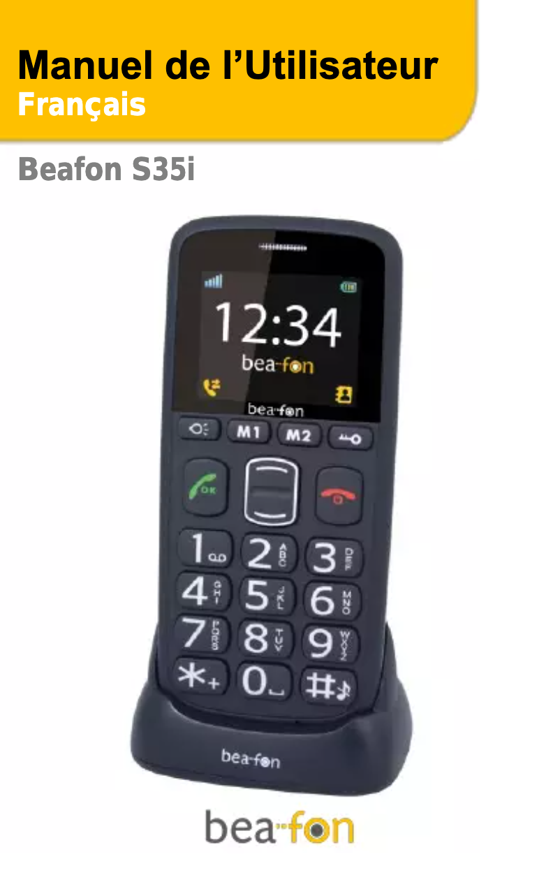Page n°1 - Manuel utilisateur Bea-fon S35i