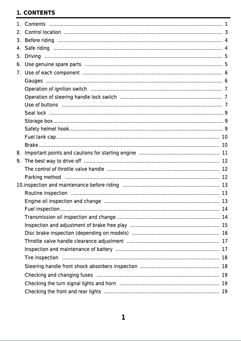 Page 1 de la notice Manuel utilisateur SYM Allo