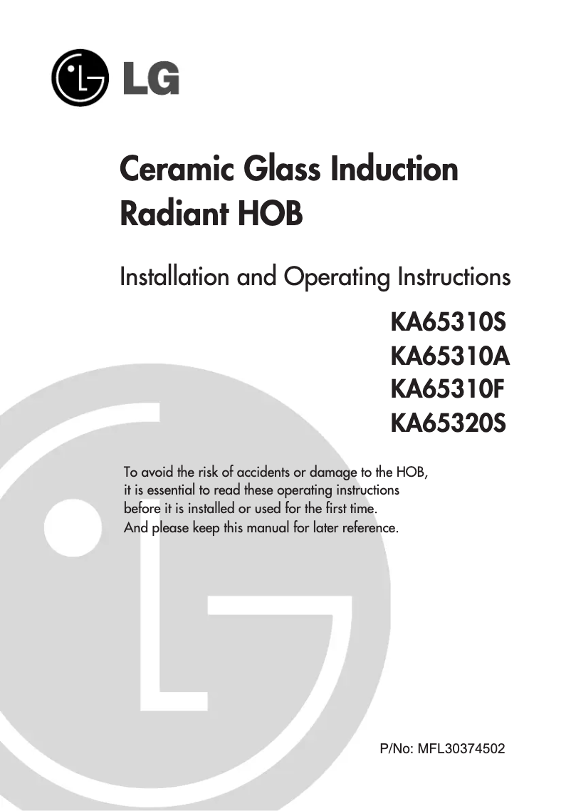 Página 1 del manual Manual de usuario LG KA65310F