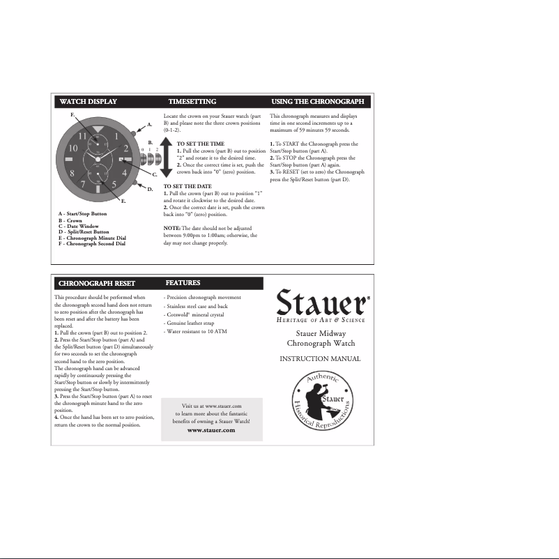 Page 1 de la notice Manuel utilisateur Stauer 26466