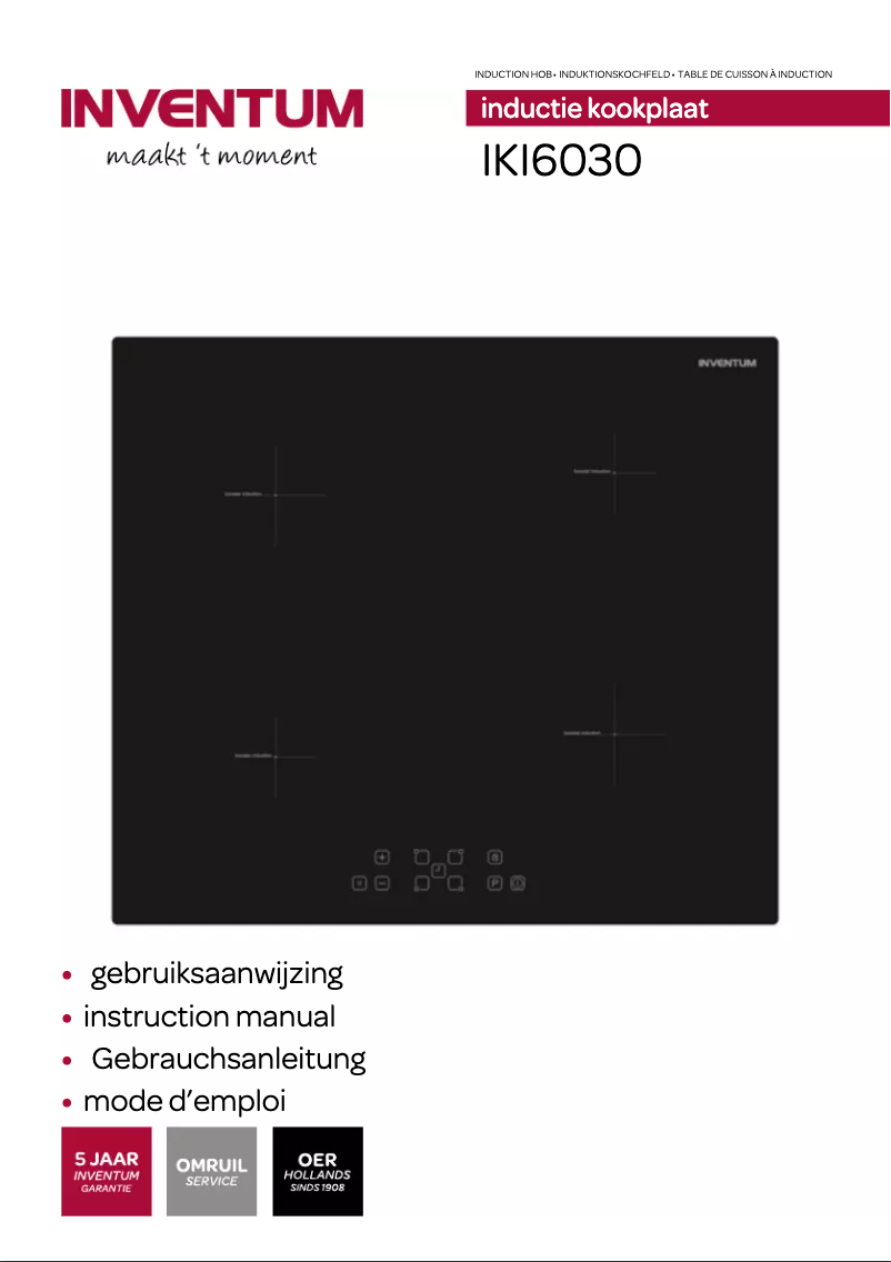 Page n°1 - Manuel utilisateur Inventum IKI6030