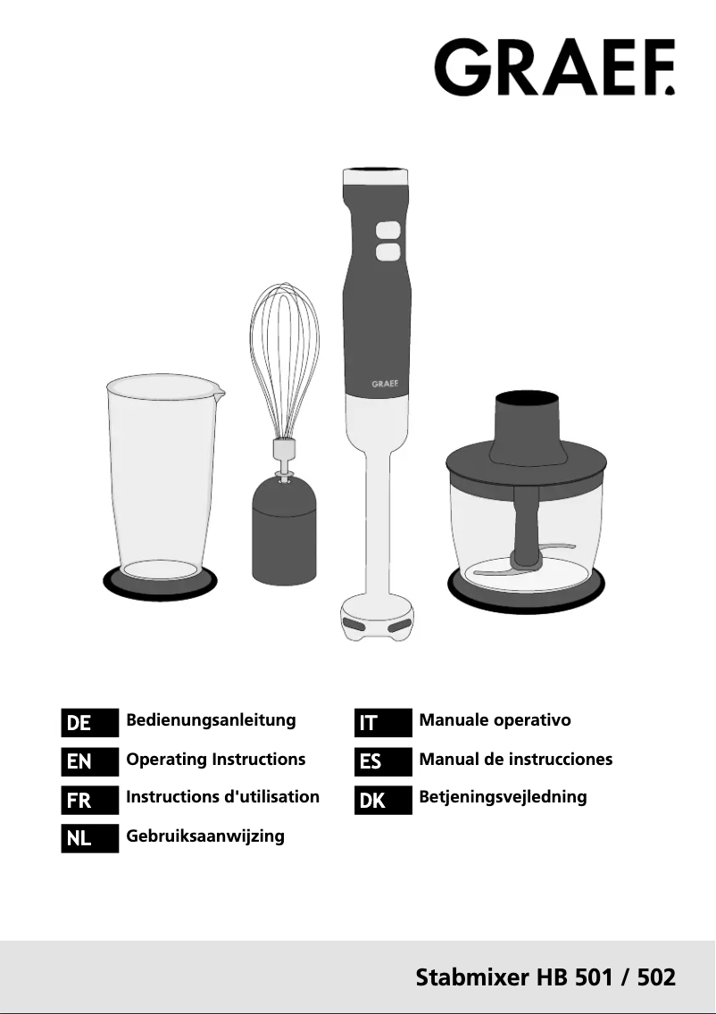 Page 1 de la notice Manuel utilisateur Graef HB 502
