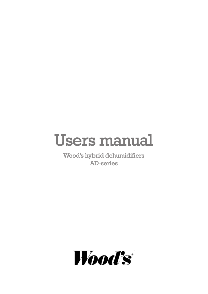Page n°1 - Manuel utilisateur Wood's AD20