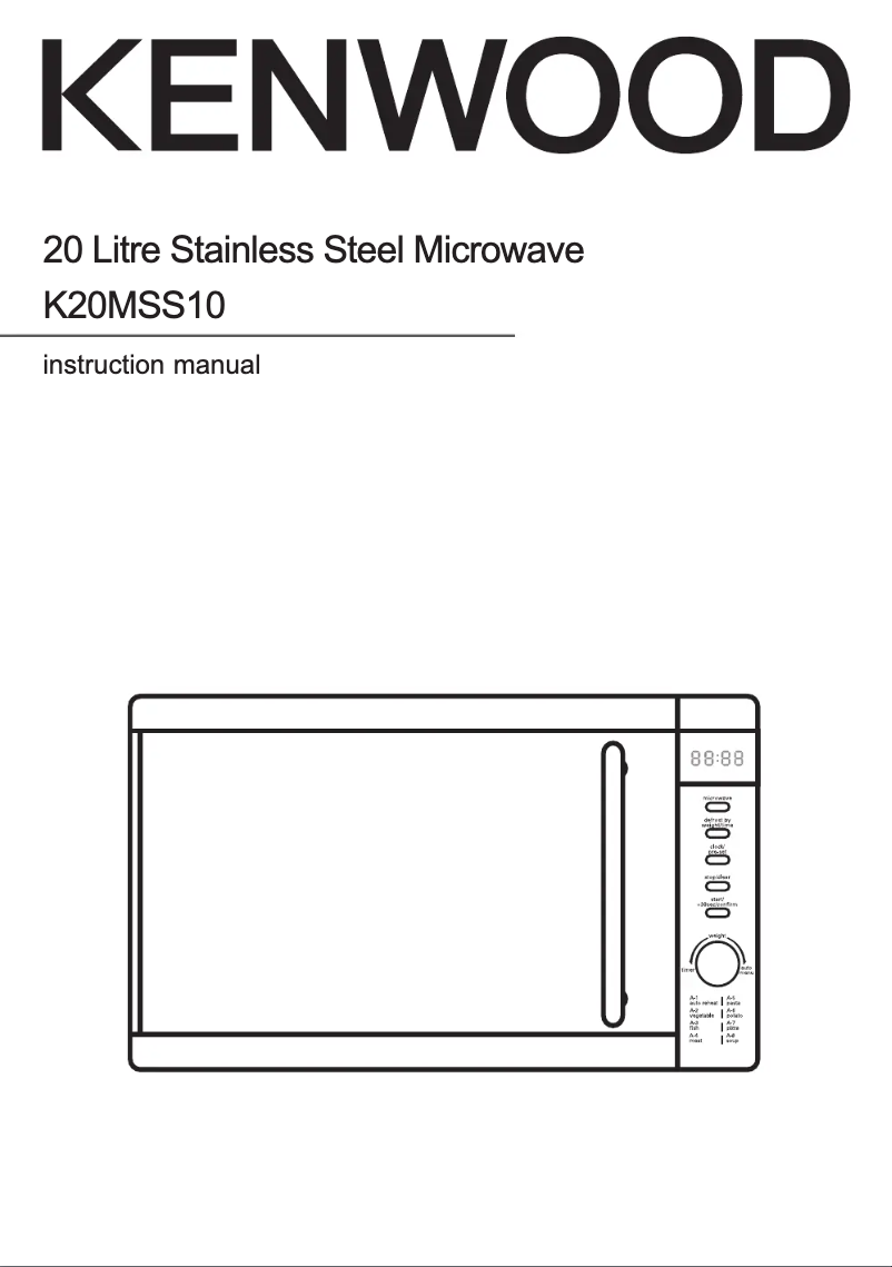Page n°1 - Manuel utilisateur Kenwood K20MSS10