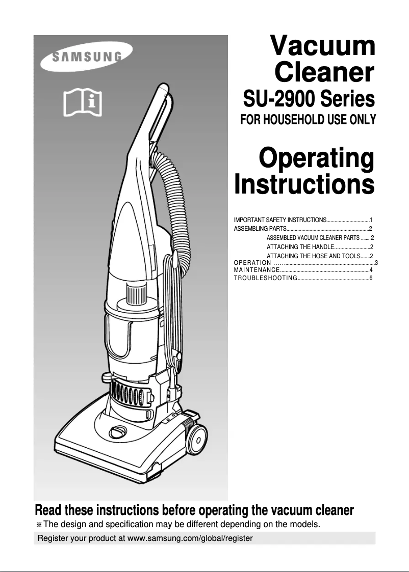 Page n°1 - Manuel utilisateur Samsung SU2911